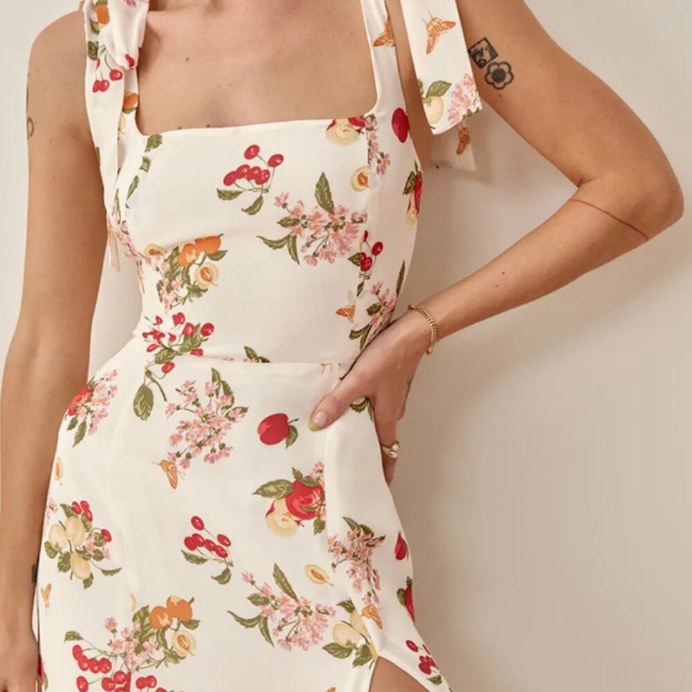 Tropical Bloom Maxi Dress – Breezy Chiffon